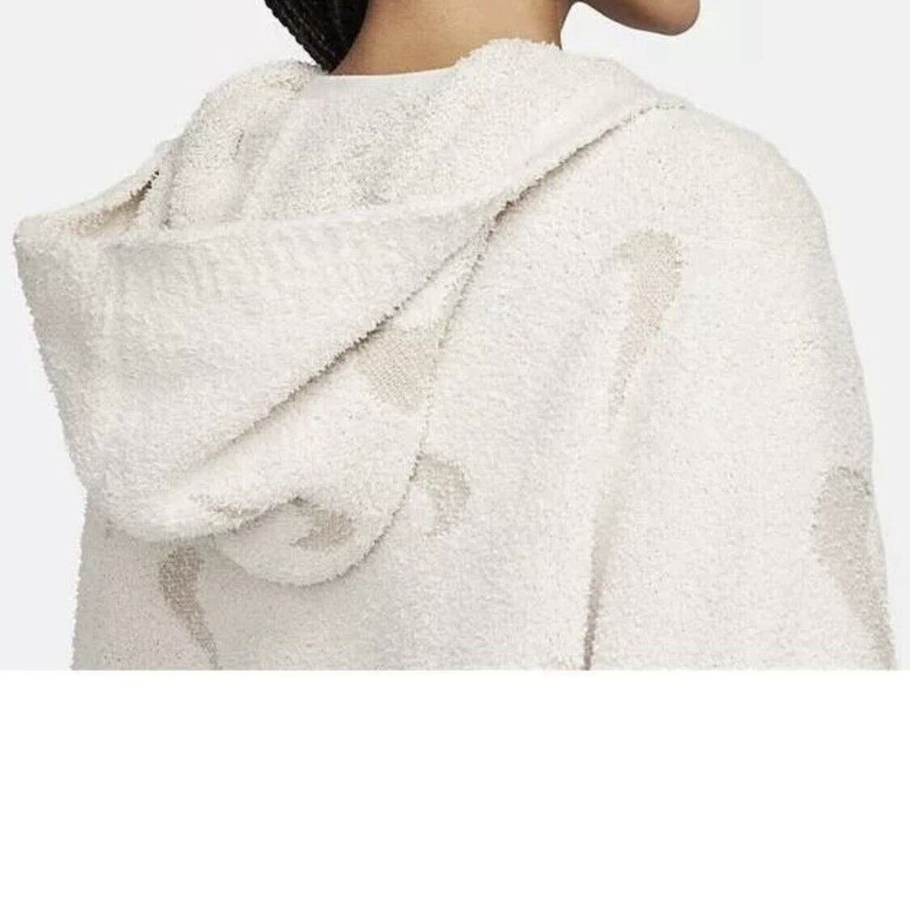 Nike Phoenix Cozy Bouclé Long Knit Cardigan Cream FD4282 105 Women's LARGE - Picture 6 of 8